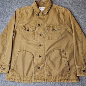 Mens Canvas Chore Jacket Barn Coat Goodfellow Size Large Tan Utilitarian